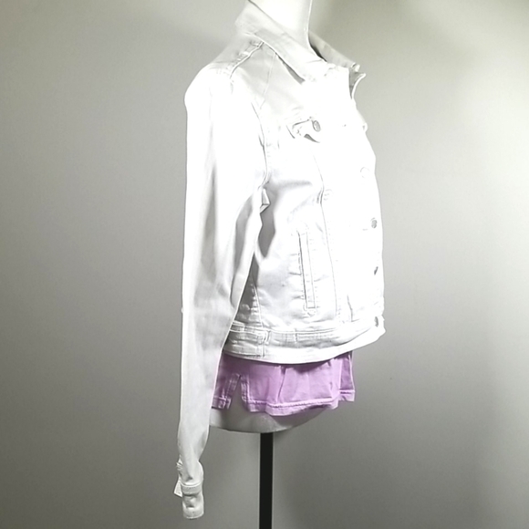 Velvet Heart White Denim Jacket - Picture 3 of 8